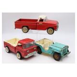 Old Metal Toys Jeep, Tonka, Strutco