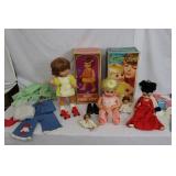Assorted vintage Dolls & Clothes