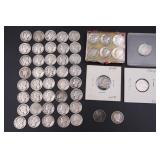 50 Mercury Dimes & 1 Barber Dime