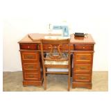 Singer Sewing Machine in Desk Style Cabinet