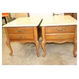 Bassett Marble Top End Tables
