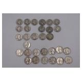 31 Washington Quarters 1964 or earlier