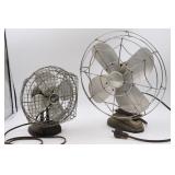 2 Vintage Desk Fans