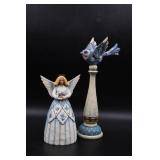 Jim Shore Angel and Bird Figurines