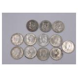 12 Half Dollars 1952-1964