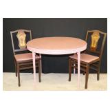 Round Folding Table & 2 Folding Chairs