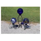 3 Gazing Balls & Stands