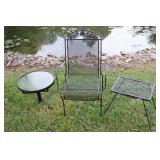 Patio Chair & 2 side tables