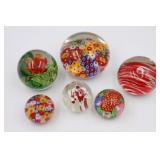 Assorted Vintage Art Glass Paperweights