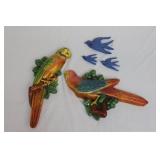 Chalkware Parrots & Bluebirds