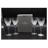 4 Waterford "Emer" White Wine Goblets