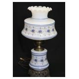 Milk Glass Hurricane Lamp Electric