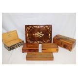 Assorted Vintage Wood Dresser Boxes