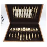 Goldtone Avon Rose Korea Flatware Set