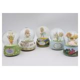 5 Precious Moments Water Globes