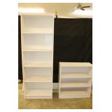 2 White Bookcases