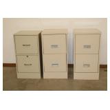 3 2-Drawer File Cabinets