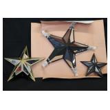 3 Mirrored Star wall decorations