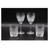 Waterford Dbl Old Fashion & Wine Glasses