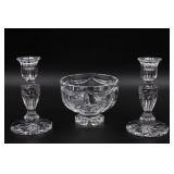 Waterford Candlesticks & Bowl