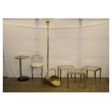Floor Lamp, Side Tables, Log holder, Stool