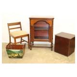 Display Cabinet, Chair, Storage Box, Mag. Holder