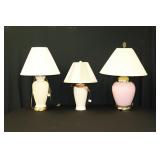 Cream & Pink Lamps