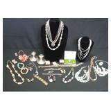 Weighted Sterling Candle Sticks & Costume jewelry