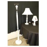 Floor Lamp & 2 Table Lamps