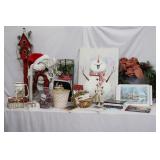 Christmas Decor, Snow Man Painting, Books