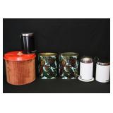 Vintage Trash Cans & Hamper