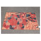 4x6 Painted Bamboo Rug