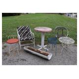 Concrete Top Table, Lawn Chairs, Patio Table