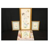 Water color, 2 Floral Prints, Mosaic Mirror