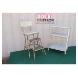 Cosco Stool & Metal Cart