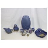 Blue birds, Vase, Candle Holders, Bird Bath