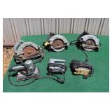 3 Circular Saws, 2 Jig Saws, Sander