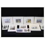 White Framed Artwork- Chicago & European Cites