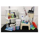Cleaning Supplies, Plastic Tables, Plastic Drawers