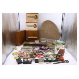 Pocket Watch, Pen sets, Knives, dresser boxes