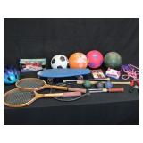 Sporting Goods- Balls, Rackets, Weights,