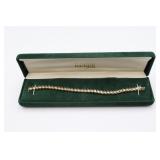6 Carat Diamond Bracelet set in 14k Yellow Gold