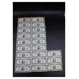 Red Seal $2 Bills & 2 Groups of Sequential $2 Bill