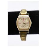 Vintage Benrus10KRG Watch w/Diamond & Ruby Markers