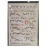 Framed Vellum Music Sheet 21" x 17"