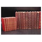 Books-Classics, attractive red w/gold spines