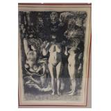 Herbert Fink Print "Cassandra" 1978