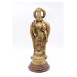 Meenaskshi Warrior Goddess 15 1/2" Metal Figure
