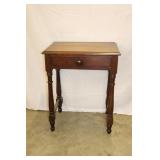 Walnut Single Drawer Side Table