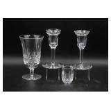 Waterford Pr Candle Holders Goblet & Shotglass